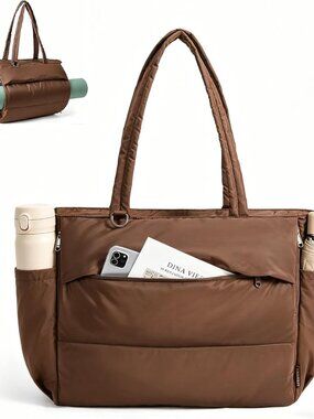 Yoga Pilates Tote Bag for Women with Knotted Handle, Gym Bag